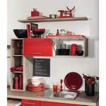 Küchenzeile von Pino, in der Farbe Rot, aus Holzwerkstoff, andere Perspektive, Vorschaubild