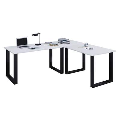 Preisvergleich für andas Schreibtisch »Herdis«, mit 2 grifflosen Schubladen,  BxHxT 120x60x77 cm, in der Farbe Weiß | Ladendirekt