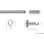 Gardinenstange von GARESA, in der Farbe Grau, aus Aluminium, andere Perspektive, Vorschaubild