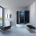 Dusch von Home Deluxe, in der Farbe Schwarz, aus Sicherheitsglas, andere Perspektive, Vorschaubild