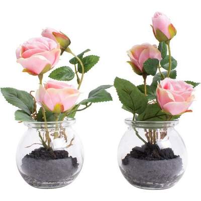 Rosa stoff Kunstpflanzen im Preisvergleich | Günstig bei Ladendirekt kaufen
