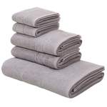 Handtuch-Set von andas, in der Farbe Grau, aus Baumwolle, Vorschaubild