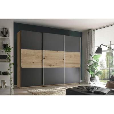 Preisvergleich für Schlafkontor Schwebetürenschrank »Dover« im Industrial  Design, BxHxT 270x210x60 cm, in der Farbe Braun, aus Holzwerkstoff, GTIN:  5901738027985 | Ladendirekt