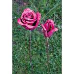 Gartenstecker-Blumenset 'Rosa