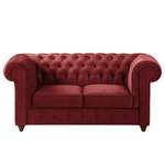 2/3-Sitzer Sofa von Maison Belfort, in der Farbe Rot, aus Samt, andere Perspektive, Vorschaubild