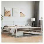 Metallbett von furnicato, in der Farbe Weiss, aus Metall, andere Perspektive, Vorschaubild