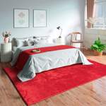 Teppich von merinos, in der Farbe Rot, aus Textil, andere Perspektive, Vorschaubild