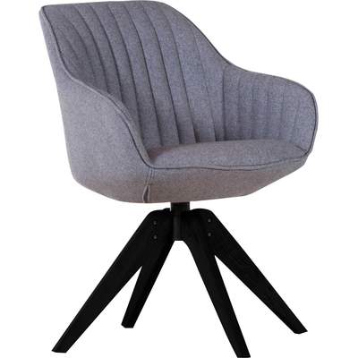 Preisvergleich für Gutmann Factory Drehstuhl Chill, Esszimmerstuhl,  Armlehnstuhl mit bequemer Polsterung, in der Farbe Grau | Ladendirekt