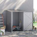Gerätehaus von Outsunny, in der Farbe Grau, aus Metall, andere Perspektive, Vorschaubild