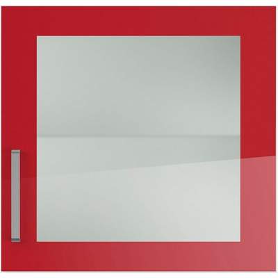 Preisvergleich für IMPULS KÜCHEN Glashängeschrank mit Glasdrehtür, BxHxT  60x34.5x57.9 cm, in der Farbe Rot, aus Holzwerkstoff, GTIN: 4030499005862 |  Ladendirekt