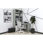 Bürostandregal, in der Farbe Grau, aus Holzwerkstoff, andere Perspektive, Vorschaubild