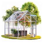 Gartenhaus von Gardebruk®, Durchsichtig, aus Aluminium, andere Perspektive, Vorschaubild