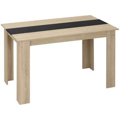 Preisvergleich für Moderner Ess-/küchentisch Mit Großer Holzplatte, Bietet Platz Für 2-4 Personen, Maße: 120 X 69 X 75 Cm (l X B X H), BxHxT 120x75x69 cm, in der Farbe Schwarz, aus Spanplatte