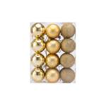 Christbaumkugeln von Casaria®, in der Farbe Gold, aus Kunststoff, andere Perspektive, Vorschaubild