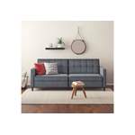 2/3-Sitzer Sofa von Dorel Home, in der Farbe Grau, aus Samtvelours, andere Perspektive, Vorschaubild