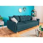 2/3-Sitzer Sofa von MID.YOU, in der Farbe Blau, aus Textil, andere Perspektive, Vorschaubild