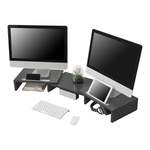 Schreibtisch von [EN.CASA], in der Farbe Grau, aus Spanplatte, andere Perspektive, Vorschaubild
