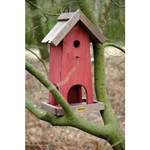 Vogelhaus von Dobar, in der Farbe Rot, aus Kiefernholz, andere Perspektive, Vorschaubild