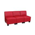 2/3-Sitzer Sofa von MCW, in der Farbe Rot, aus Massivholz, andere Perspektive, Vorschaubild