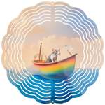Windspiel von Ladreas, Mehrfarbig, aus Edelstahl, andere Perspektive, Vorschaubild