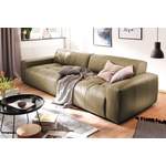 2/3-Sitzer Sofa von KAWOLA, in der Farbe Grün, aus Leder, andere Perspektive, Vorschaubild