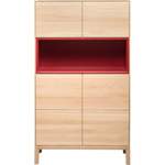 Highboard von whiteoak, in der Farbe Weiss, aus Massivholz, andere Perspektive, Vorschaubild