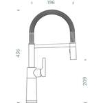 Spülenarmature von Schock, in der Farbe Schwarz, aus Messing, andere Perspektive, Vorschaubild