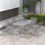 Gartenmöbel-Set von Outsunny, in der Farbe Grau, aus Metall, andere Perspektive, Vorschaubild