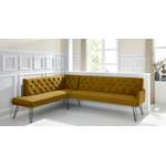 Eckbank von exxpo - sofa fashion, in der Farbe Gold, aus Samtvelours, Vorschaubild