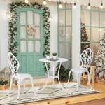 Gartenmöbel-Set von Outsunny, in der Farbe Weiss, aus Holz, andere Perspektive, Vorschaubild