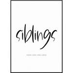 Siblings Script der Marke My Fam Poster I Individuelle Familienposter