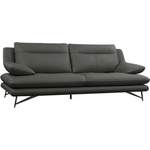 2 & 3 Sitzer Sofa von CALIA ITALIA, in der Farbe Grau, aus Leder, andere Perspektive, Vorschaubild