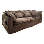 2 & 3 Sitzer Sofa von Massivmoebel24, in der Farbe Braun, aus Baumwolle, andere Perspektive, Vorschaubild
