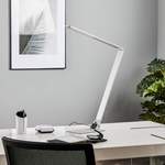Schreibtischlampe von Fabas Luce, in der Farbe Silber, aus Aluminium, andere Perspektive, Vorschaubild