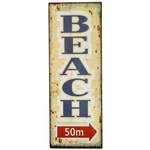 Blechschild BEACH der Marke zeitzone