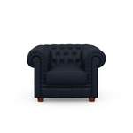 Chesterfield-Sessel von Max Winzer®, in der Farbe Blau, aus Kunstleder, andere Perspektive, Vorschaubild