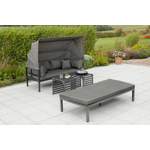 Gartenlounge-Set von Merxx, in der Farbe Grau, aus Metall, andere Perspektive, Vorschaubild