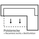 Ecksofa, von COTTA, in der Farbe Weiss, aus Holzwerkstoff, andere Perspektive, Vorschaubild