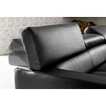 2 & 3 Sitzer Sofa von Cotta, in der Farbe Schwarz, aus Echtleder, andere Perspektive, Vorschaubild