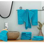 Handtuch-Set von My Home, in der Farbe Blau, aus Baumwolle, andere Perspektive, Vorschaubild