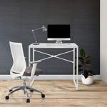 Schreibtisch von hjh OFFICE, in der Farbe Weiss, aus Holzwerkstoff, andere Perspektive, Vorschaubild