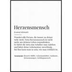 Definition Herzensmensch der Marke My Fam Poster I Individuelle Familienposter