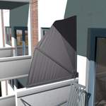 Sichtschutzfächer von Konifera, in der Farbe Grau, andere Perspektive, Vorschaubild