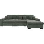 Ecksofa von Guido Maria Kretschmer Home&Living, in der Farbe Grau, aus Samtvelours, andere Perspektive, Vorschaubild