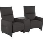 2 & 3 Sitzer Sofa, in der Farbe Schwarz, aus Kunstleder, andere Perspektive, Vorschaubild