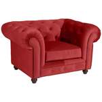 Chesterfield-Sessel von Max Winzer, in der Farbe Rot, aus Textil, Vorschaubild