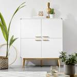 Highboard von MID.YOU, in der Farbe Weiss, aus Holzwerkstoff, andere Perspektive, Vorschaubild