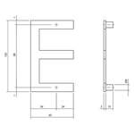 Hausnummer von Intersteel, aus Edelstahl, andere Perspektive, Vorschaubild