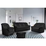 2 & 3 Sitzer Sofa von Livetastic, in der Farbe Schwarz, aus Leder, andere Perspektive, Vorschaubild