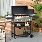 Grill von Outsunny, in der Farbe Schwarz, andere Perspektive, Vorschaubild